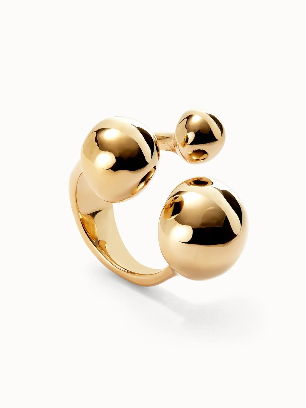 UNO de 50 Gold Bubble Open Ring
